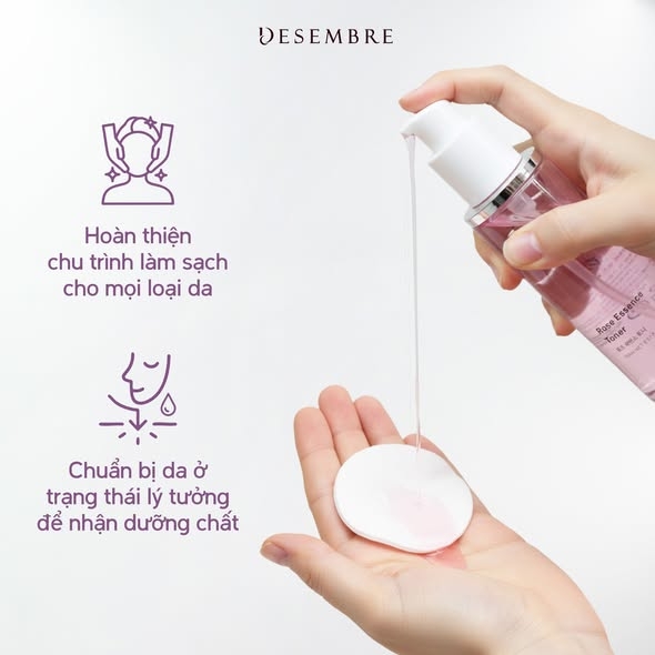 Nước hoa hồng Desembre Rose Essence Toner 150ml/1000ml