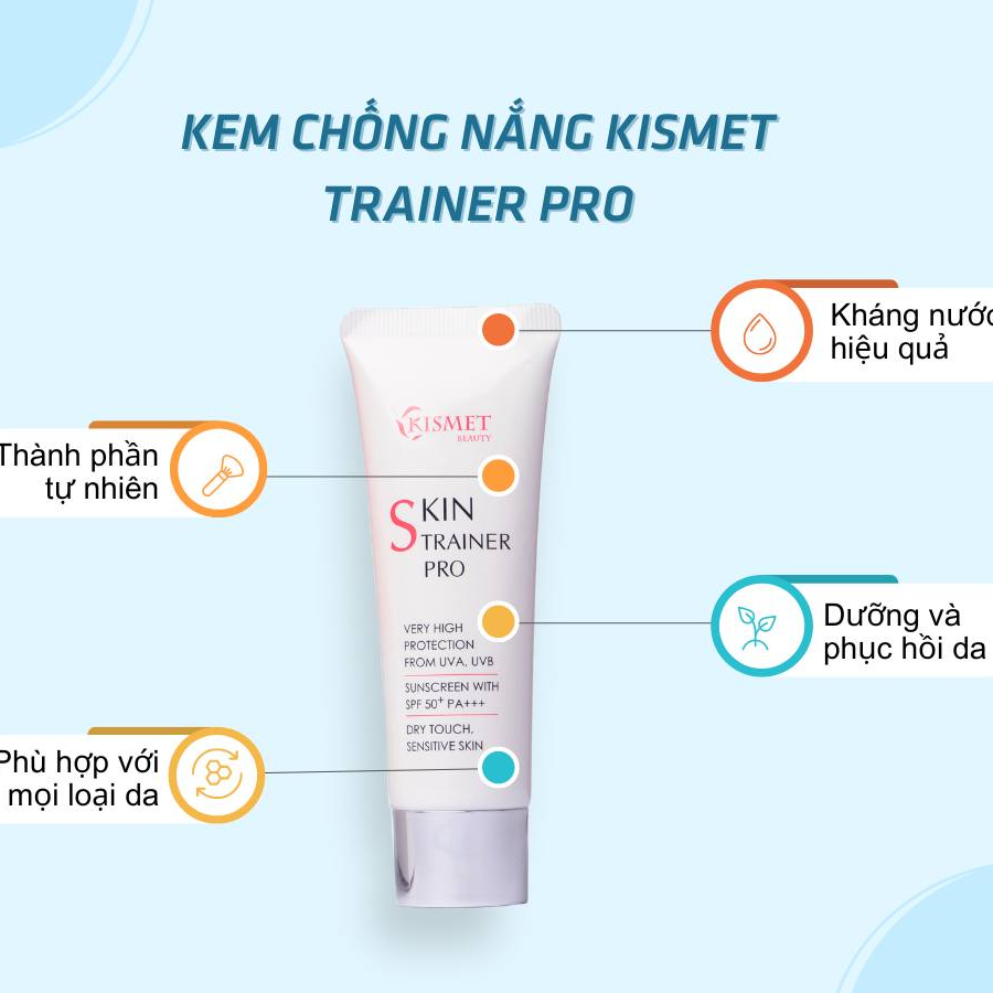 Kem chống nắng Kismet Skin Trainer Pro SPF 50 PA+++ 50ml