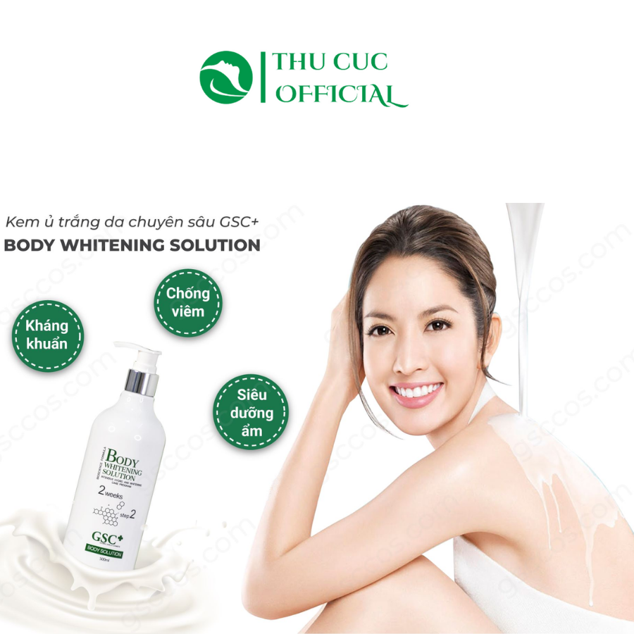 Kem Ủ Trắng Toàn Thân GSC+ Body Whitening Solution 500ml