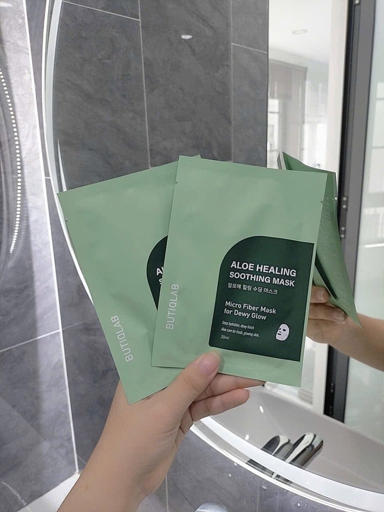 Mặt nạ dầu mỡ ngựa Butiqlab Micro Fiber Aloe Healing