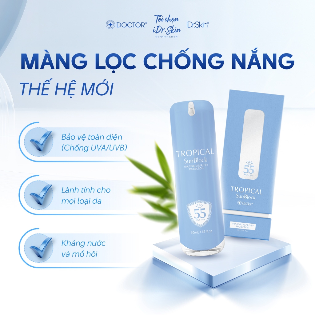 Kem chống nắng iDr. Skin Tropical Sunblock SPF60 PA+++