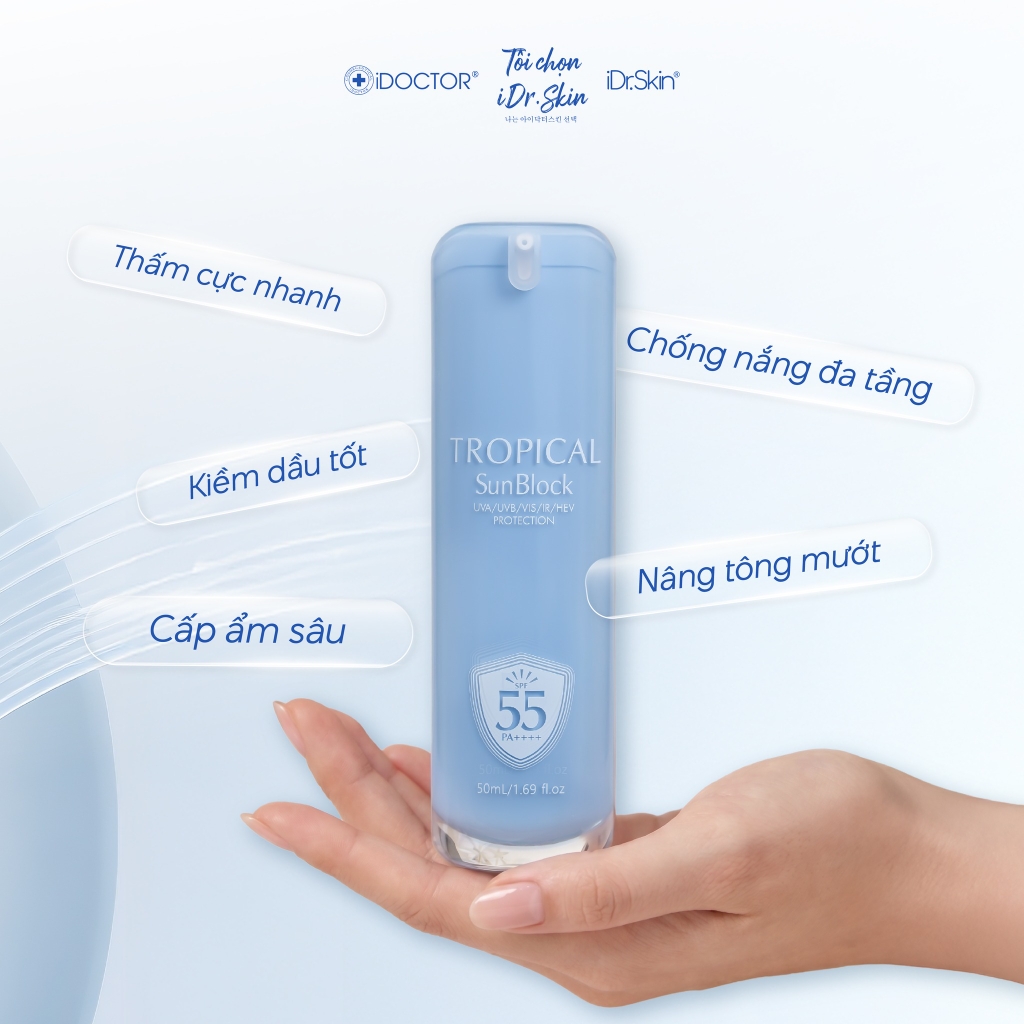 Kem chống nắng iDr. Skin Tropical Sunblock SPF60 PA+++