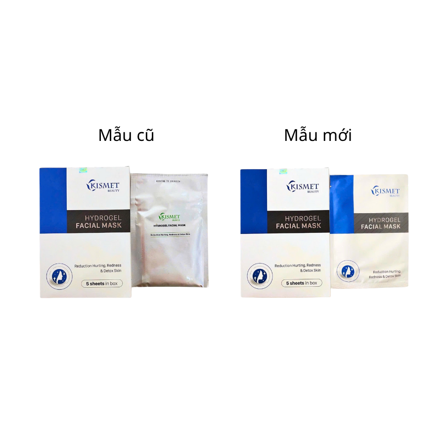 Mặt nạ Kismet Hydrogel Facial Mask - Giảm sưng đỏ, dịu da - Hộp 5 miếng