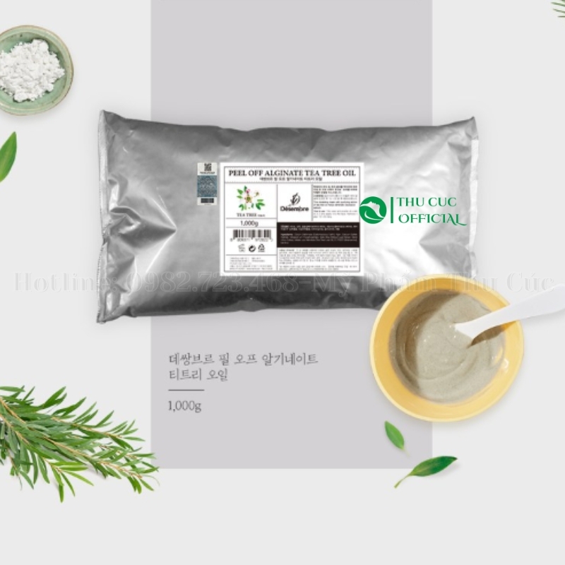 Bột mặt nạ dẻo tràm trà Desembre Peel Off Alginate Tea Tree Oil 1000g