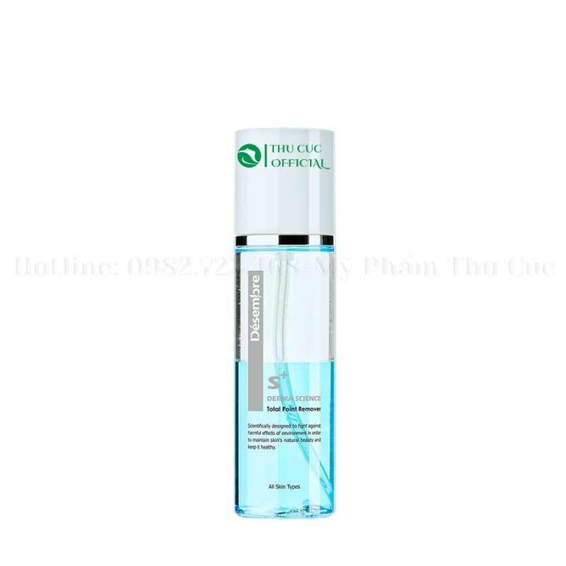 Dầu tẩy trang cho mắt và môi Desembre Derma Science Total Point Remover 150ml