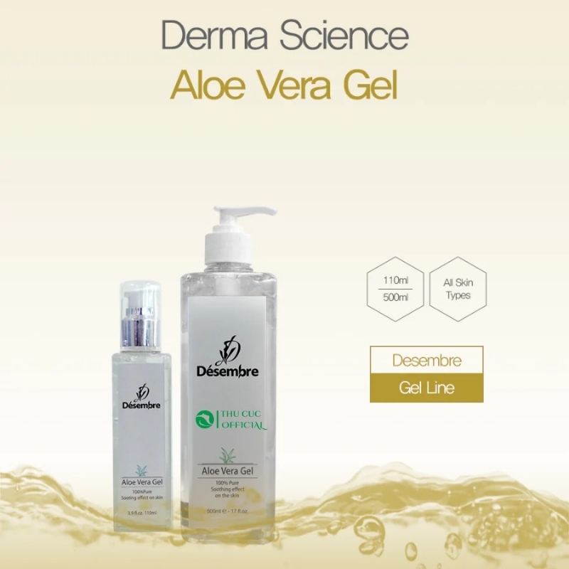 Gel lô hội Desembre Derma Science Aloe Vera Gel - Dưỡng ẩm, dịu da