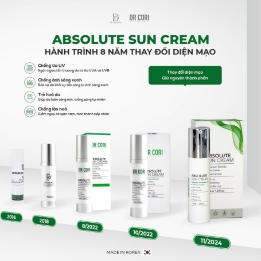 Kem chống nắng No5 Dr Plus Cell - Dr Cori Absolute Sun Cream