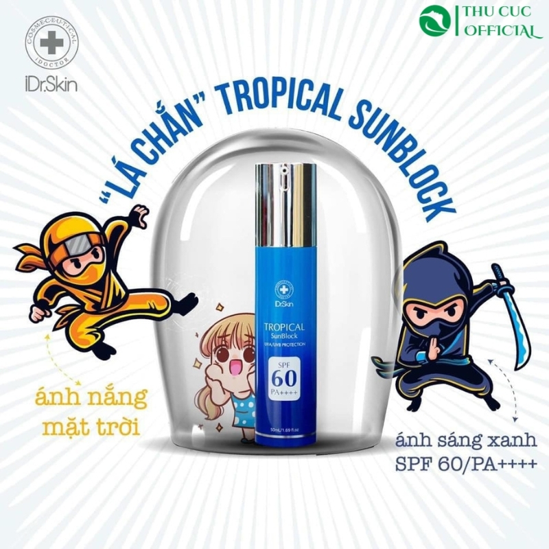 Kem chống nắng iDr. Skin Tropical Sunblock SPF60 PA+++