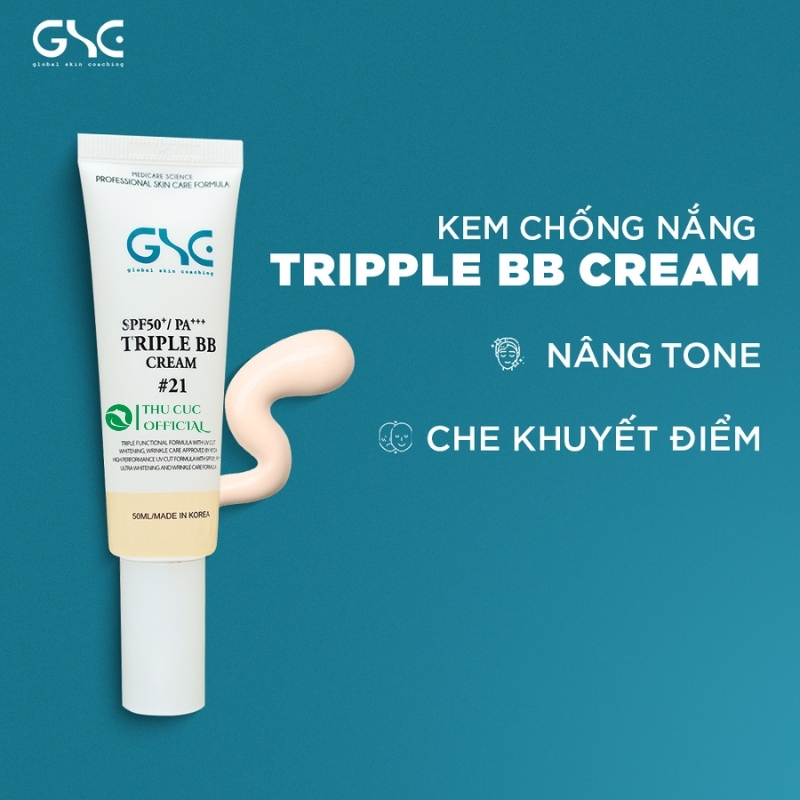 Kem chống nắng nâng tone Hey GSC  BB Tripple Cream SPF 50 PA++