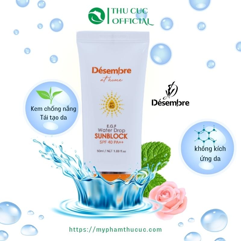 Kem chống nắng Desembre EGF Water Drop Sunblock SPF 40 PA++