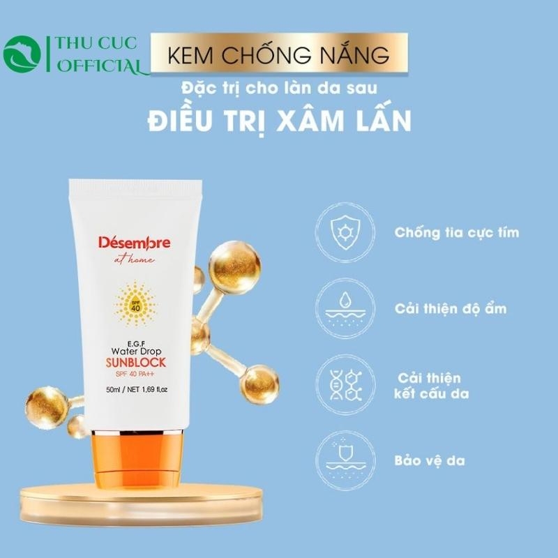 Kem chống nắng Desembre EGF Water Drop Sunblock SPF 40 PA++