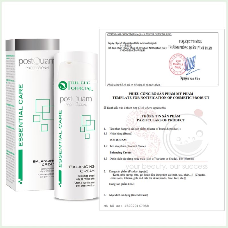 Kem dưỡng ẩm kiềm dầu PostQuam Moisturizing Cream dành cho da mụn