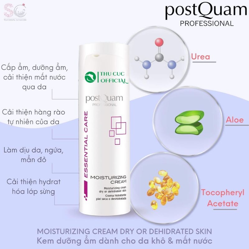 Kem dưỡng ẩm Postquam Moisturizing Cream Dry Or Dehidrated Skin 50ml - Cho da khô