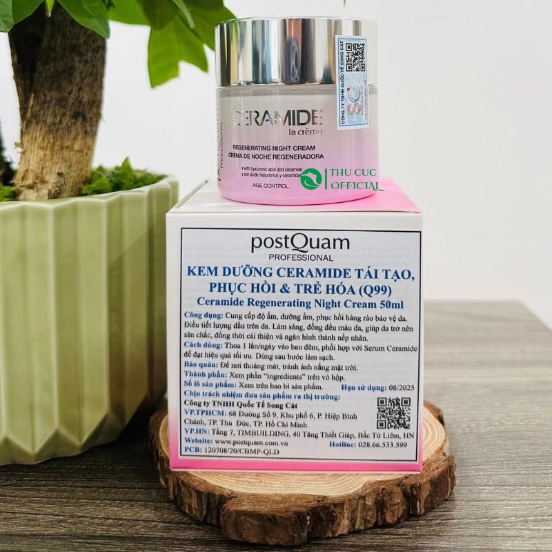 Kem dưỡng đêm PostQuam Ceramide Regenerating Night Cream 50ml phục hồi da