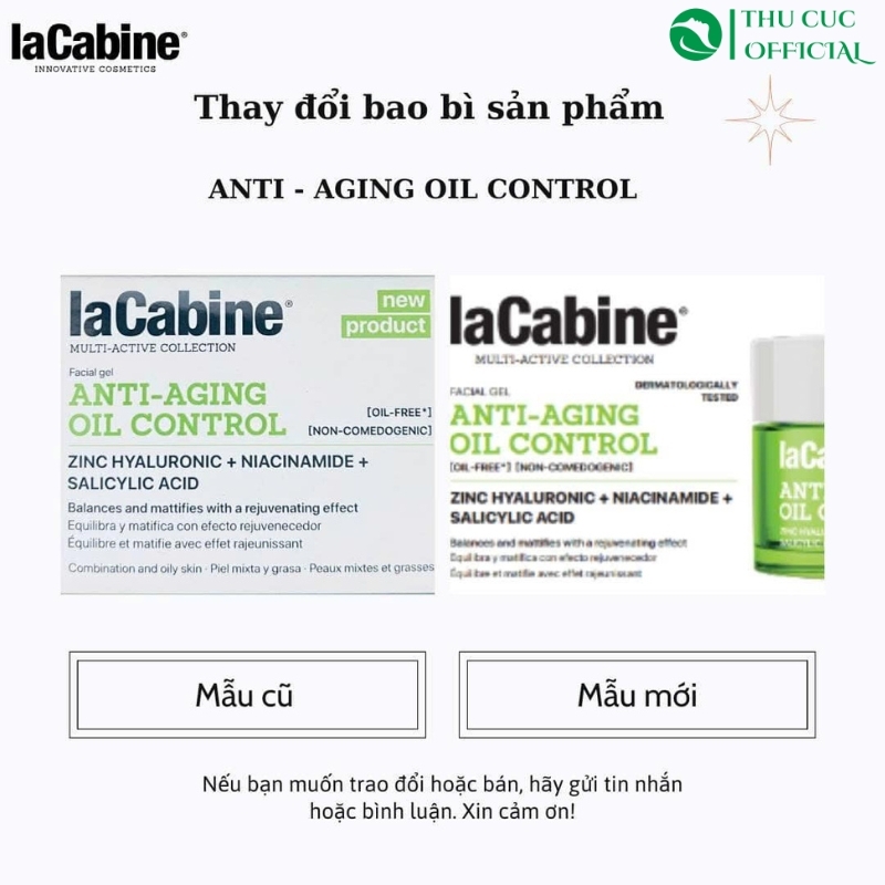 Kem dưỡng LaCabine anti-aging oil control Cream - Kiềm dầu, chống lão hóa