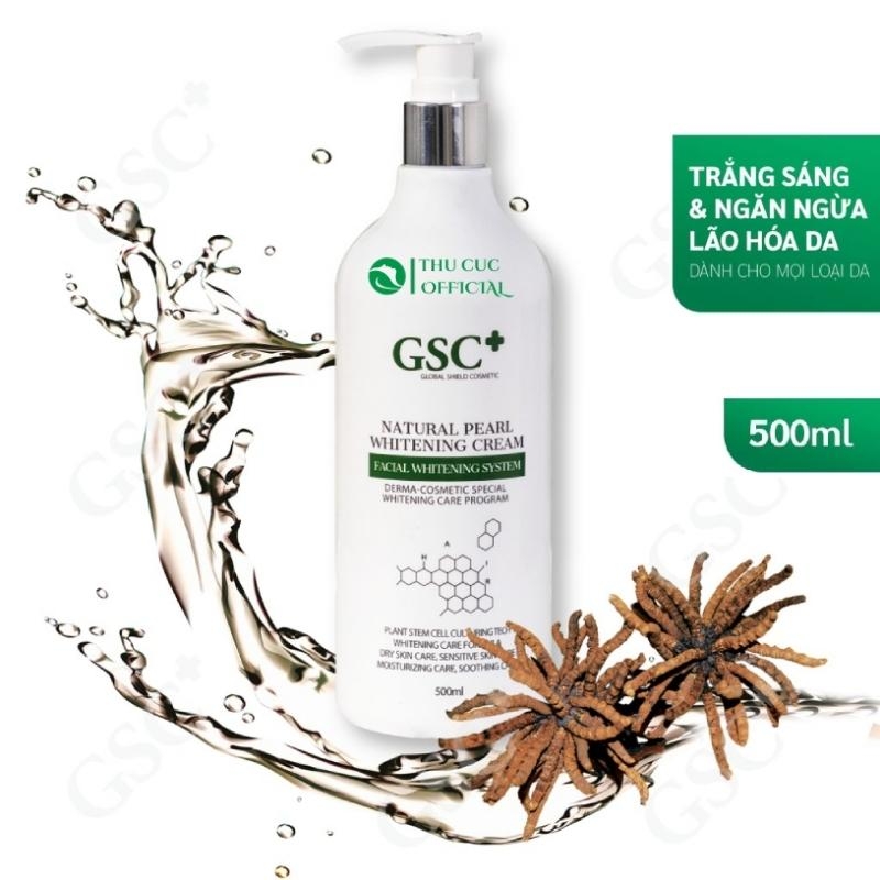 Kem Ủ Trắng Da Mặt GSC+ Natural Pearl Whitening Cream 500ml