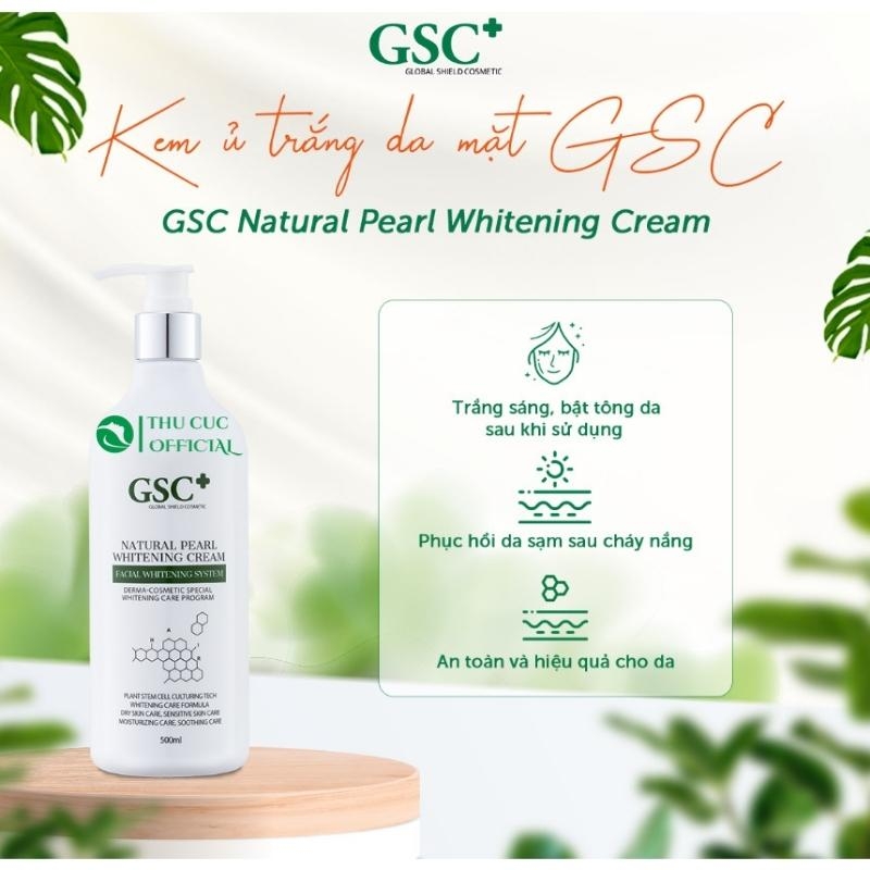 Kem Ủ Trắng Da Mặt GSC+ Natural Pearl Whitening Cream 500ml