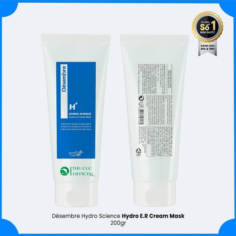 Mặt nạ kem dưỡng ẩm Desembre Hydro Science Hydro E.R Cream Mask 200g