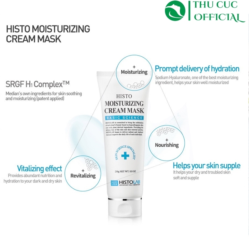 Mặt nạ kem dưỡng ẩm Histolab Moisturizing Cream Mask 250g