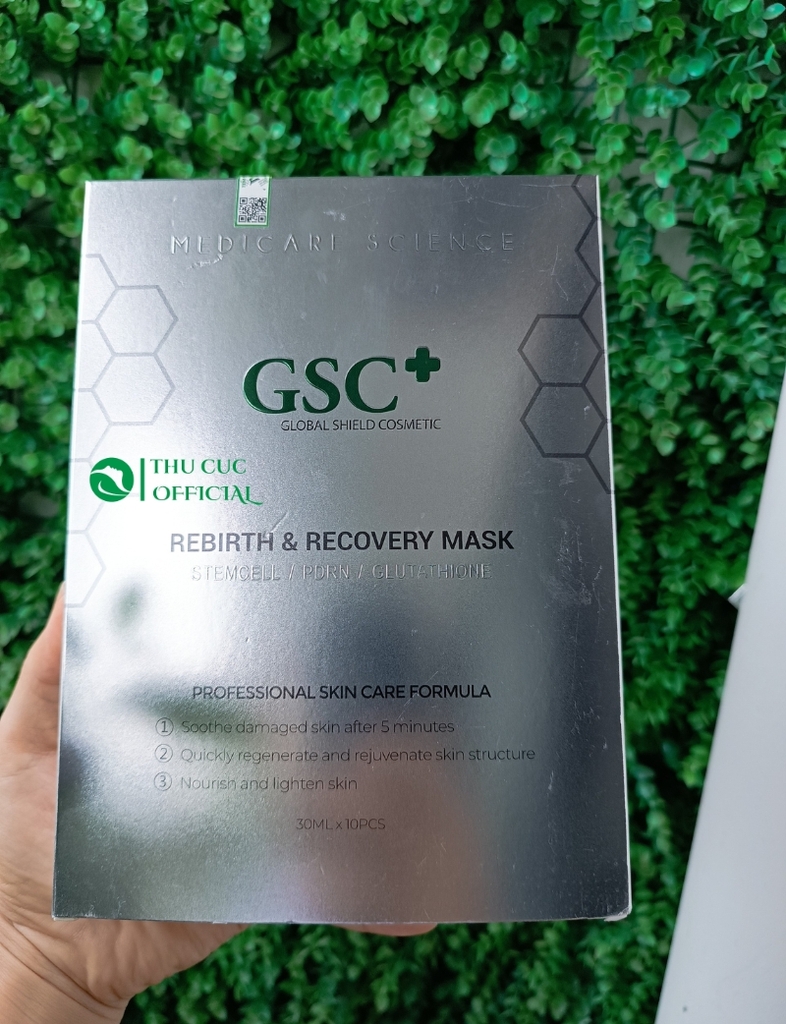 Mặt nạ GSC Rebirth & Recovery Mask - Phục hồi, làm dịu da - Hộp 10 miếng