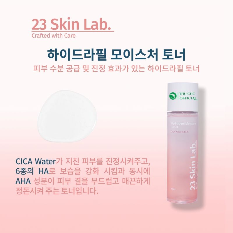 Nước hoa hồng 23 Skinlab Hydrapeel Moisture Toner 150ml - dưỡng ẩm, dịu da