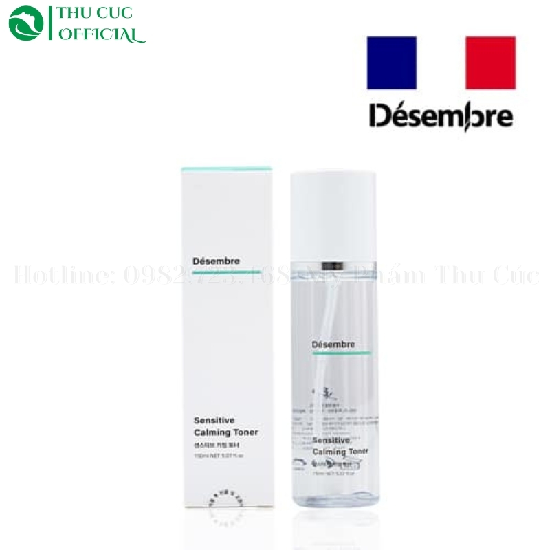 Nước hoa hồng da mụn Desembre Sensitive Calming Toner 150ml