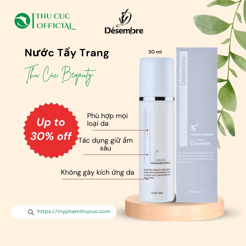 Nước tẩy trang làm sạch Désembre Derma Science Water Cleanser Hàn Quốc