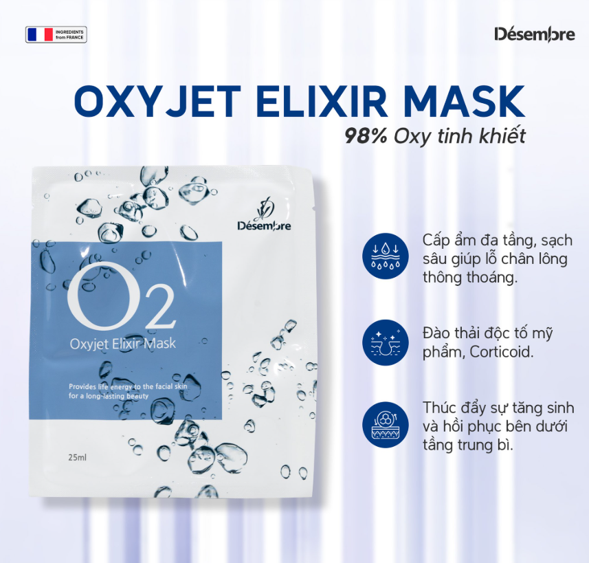 Bộ Trị Liệu Oxy Desembre Oxyjet Elixir Treatment set 10 lần
