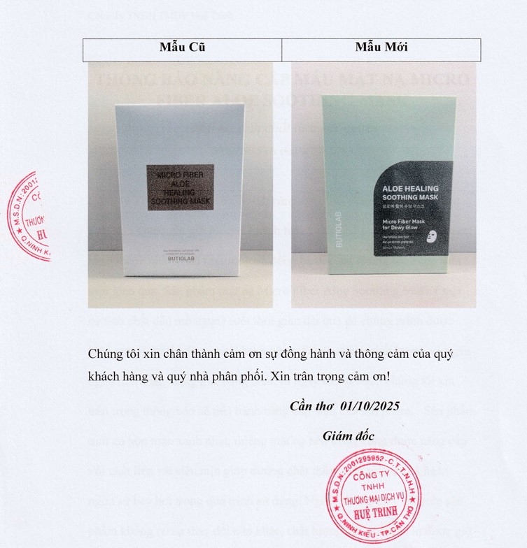 Mặt nạ dầu mỡ ngựa Butiqlab Micro Fiber Aloe Healing