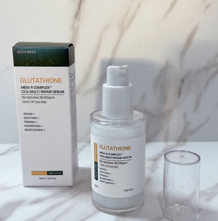 Tinh chất phục hồi kháng sắc tố liposome Glutathione Cica Multi Repair Serum Desemre