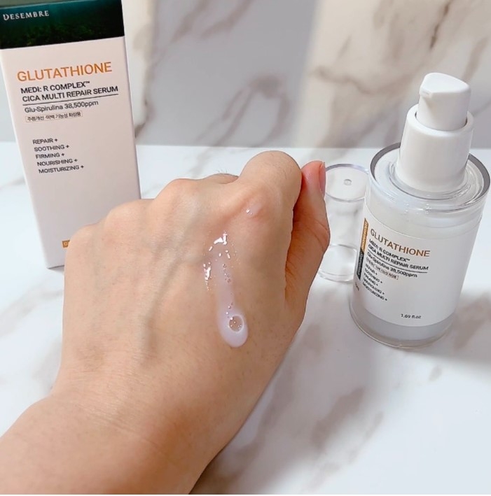 Tinh chất phục hồi kháng sắc tố liposome Glutathione Cica Multi Repair Serum Desemre