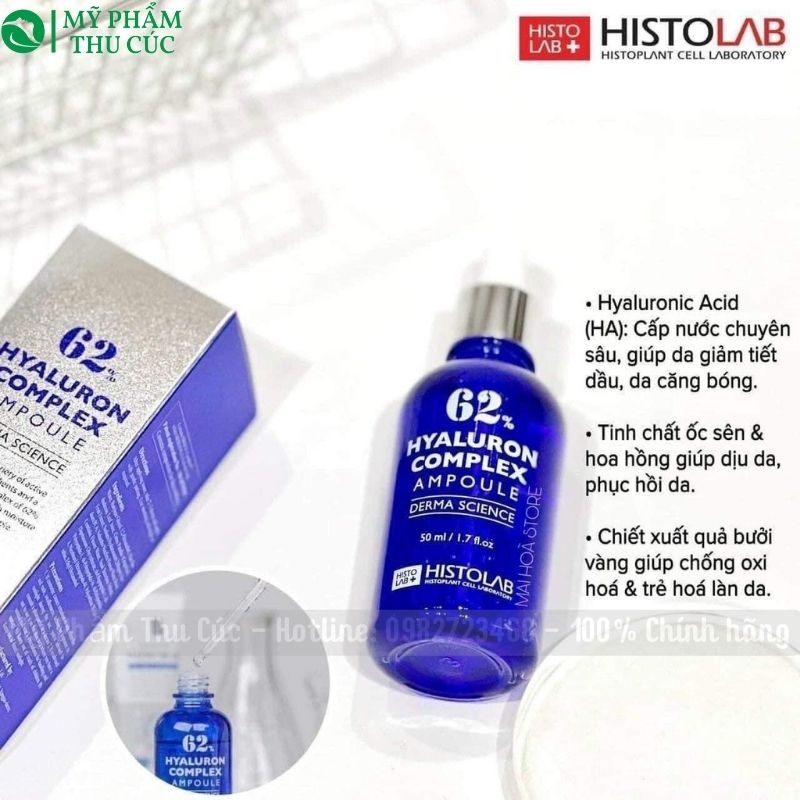 Serum HA Histolab 62% Hyaluron Complex - Cấp ẩm, phục hồi làm dịu da