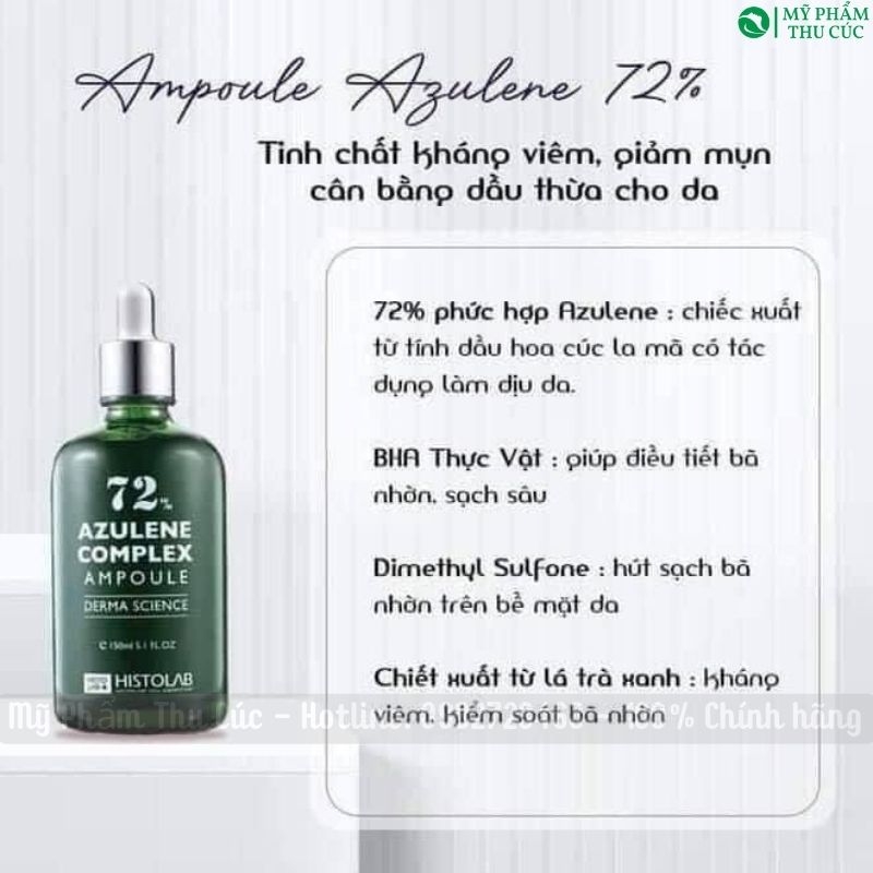 Serum Histolab Azulene Complex Ampoule 72% - Giảm viêm, kiềm dầu, sạch mụn