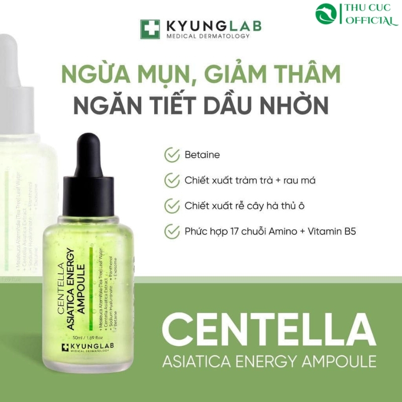 Serum giảm mụn Kyung Lab Acnes Centella Asiatica Ampoule 50ml