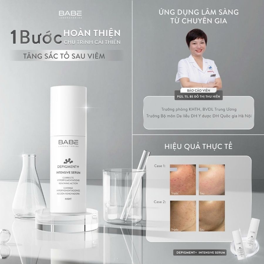 Serum Dưỡng Sáng và Làm Mờ Vết Thâm Nám BABE DEPIGMENT+ Intensive Serum