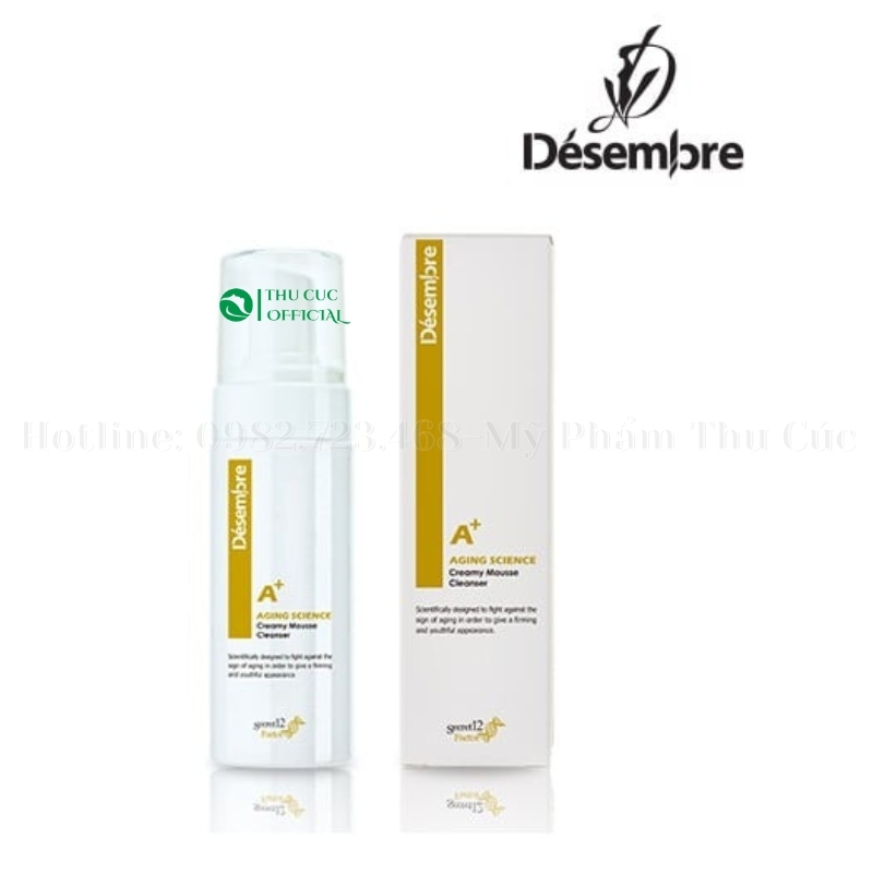 Sữa rửa mặt bọt Desembre Aging Science Creamy Mousse Cleanser 150ml