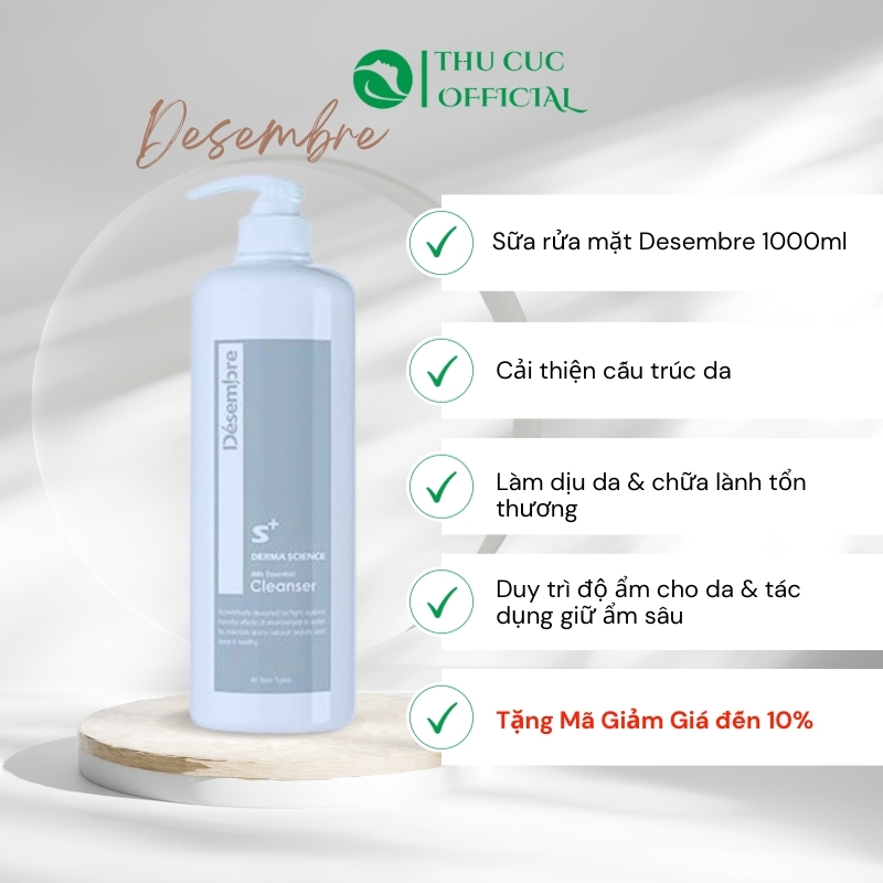 Sữa Rửa Mặt Désembre Derma Science Milk Essencial Cleanser