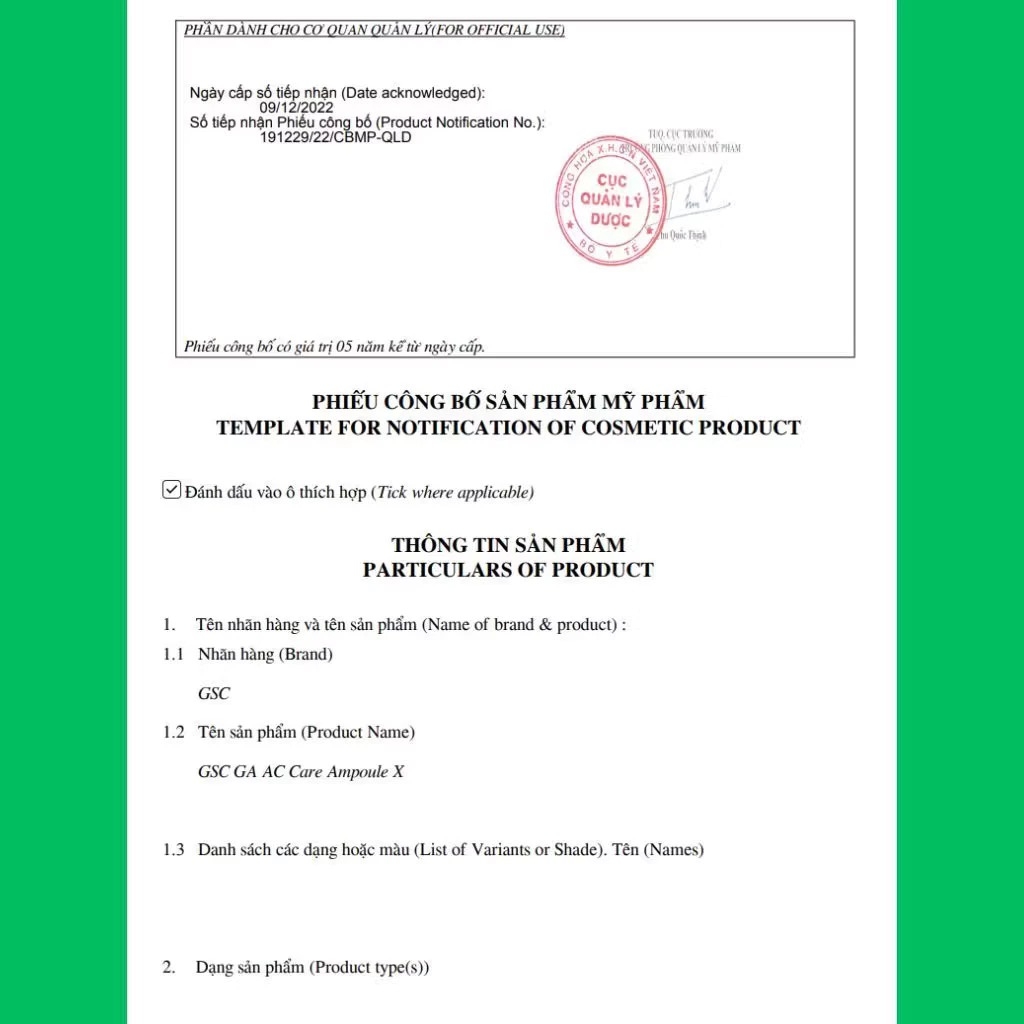 Tế bào gốc giảm mụn GSC