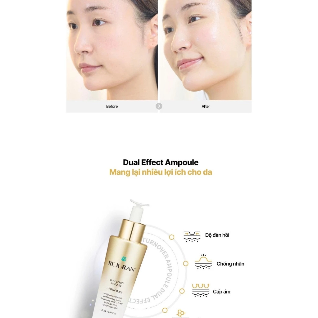 REJURAN Dual Effect Ampoule – Tinh Chất Tái Tạo Da, Xóa Nhăn & Phục Hồi Chuyên Sâu 30ml