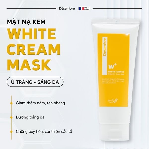 Mặt nạ kem Dưỡng trắng Desembre White Science Brilliant ER Cream Mask 200g