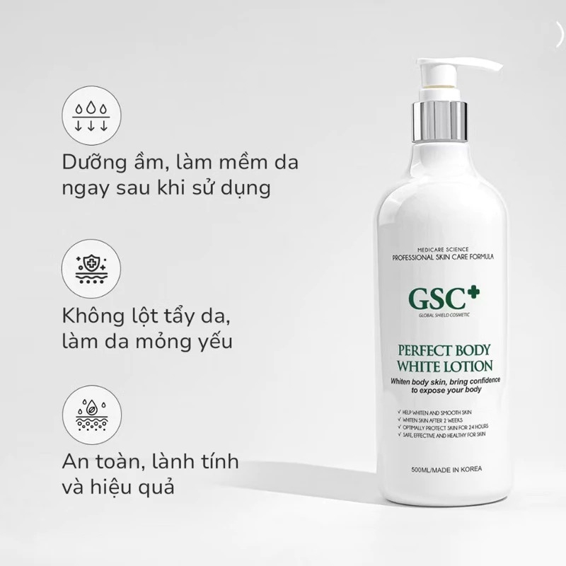Kem Dưỡng Trắng Toàn Thân GSC+ 500ml