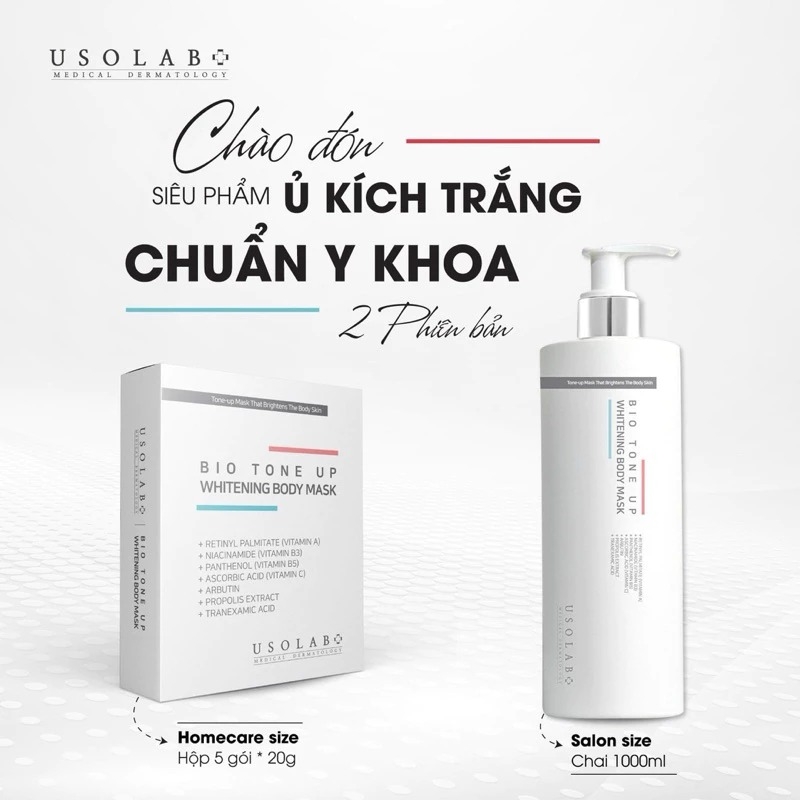 Kem ủ trắng toàn thân Usolab Bio Tone Up Whitening Body Mask 