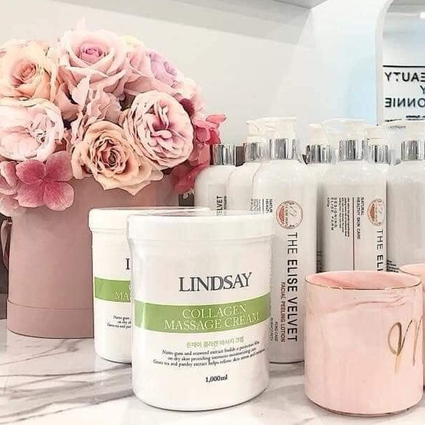 Kem massage collagen Lindsay 1000ml Hàn Quốc chính hãng