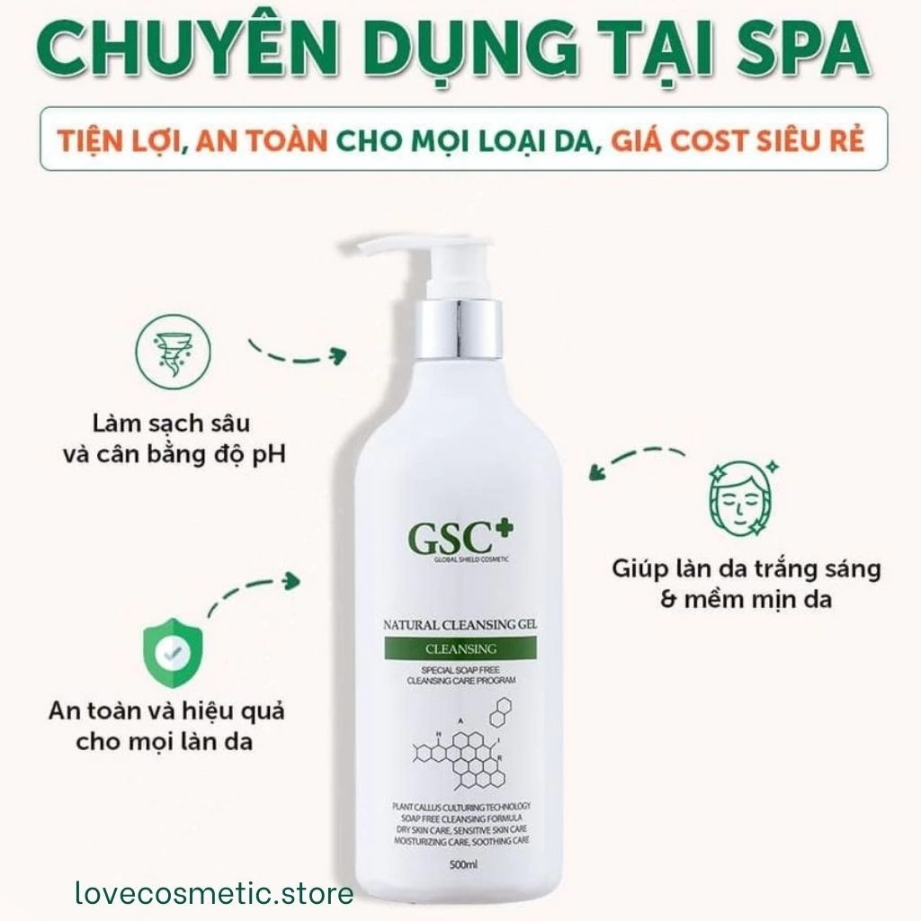 Sữa rửa mặt dạng gel GSC+