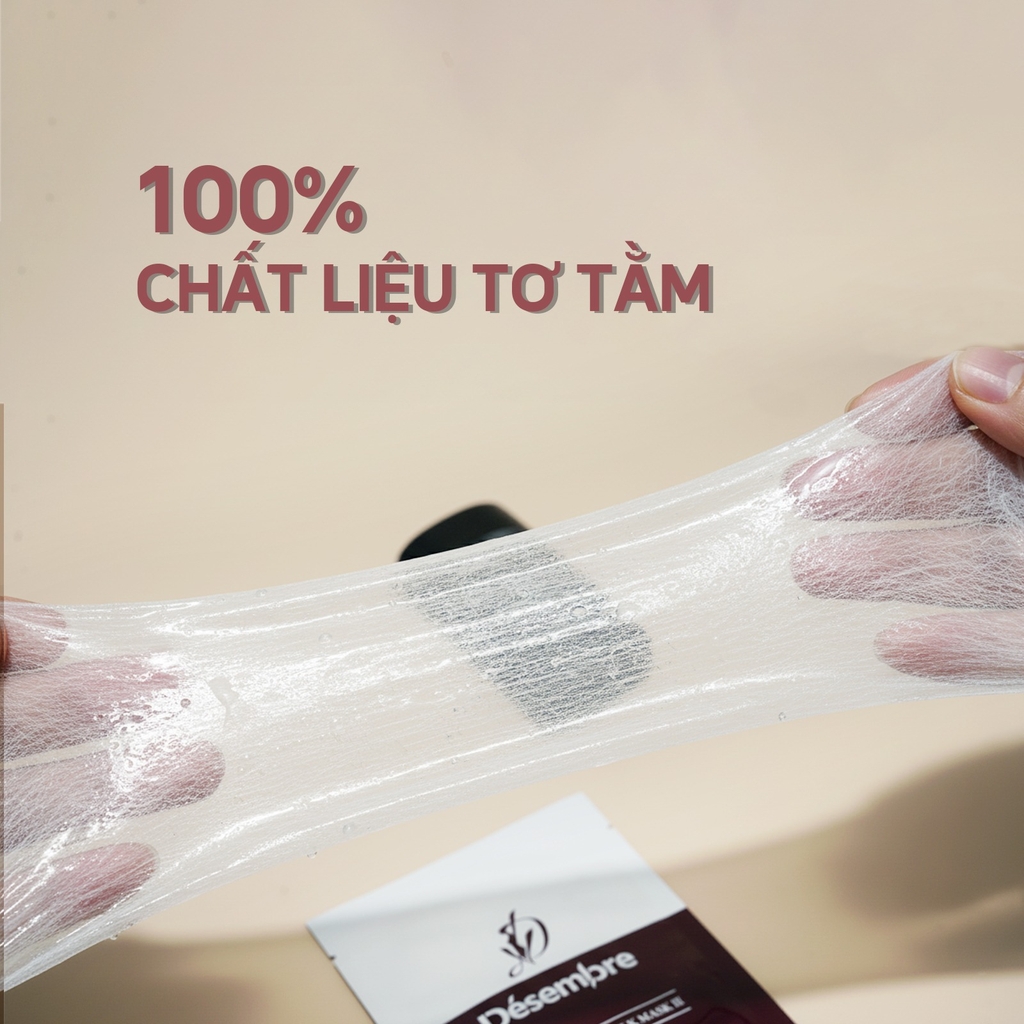 Mặt nạ tơ tằm Desembre 3in1 Invisible Silk Mask III (10 miếng)