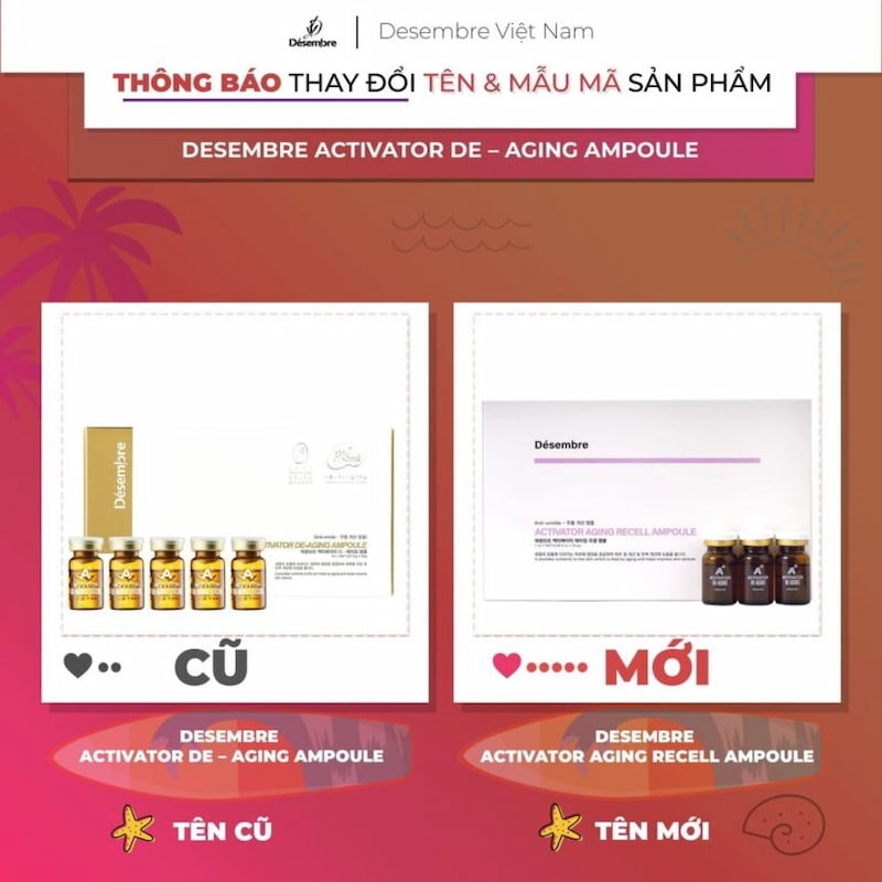 Tế Bào Gốc Căng Bóng và Trẻ Hóa A+ Desembre Activator De-Aging Micro Ampoule