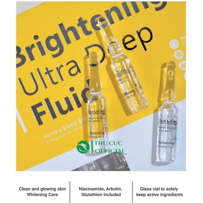 Tinh chất dưỡng trắng Huesday Brightening Ultra Deep Fluid Eleven 20 ống