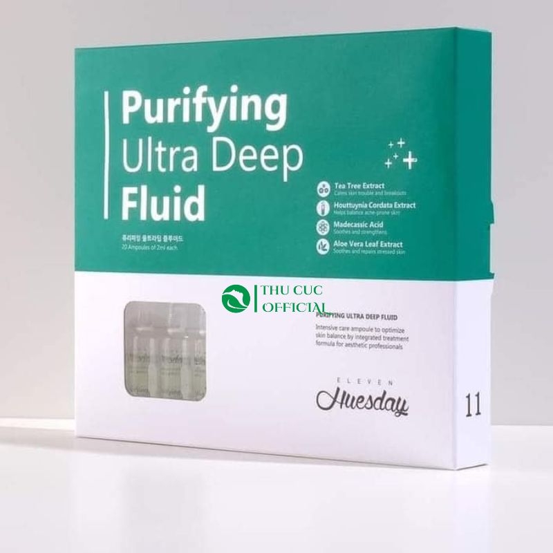 Tinh chất giảm mụn Huesday Eleven Purifying Ultra Deep Fluid 20 ống 2ml