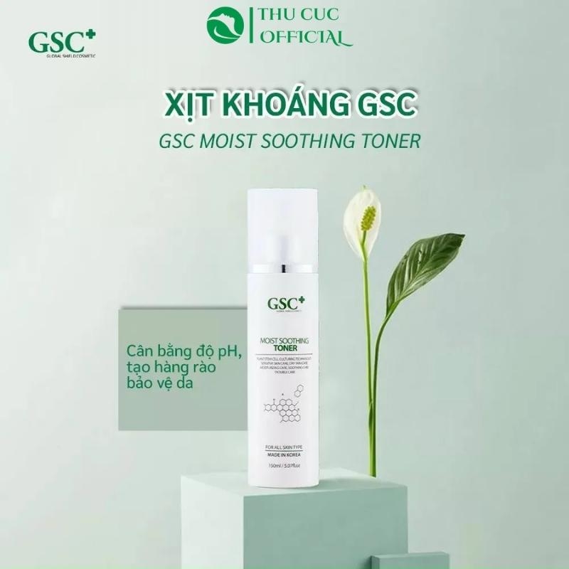 Xịt khoáng GSC+ Moist Soothing Toner - Nước hoa hồng dạng xịt 150ml 