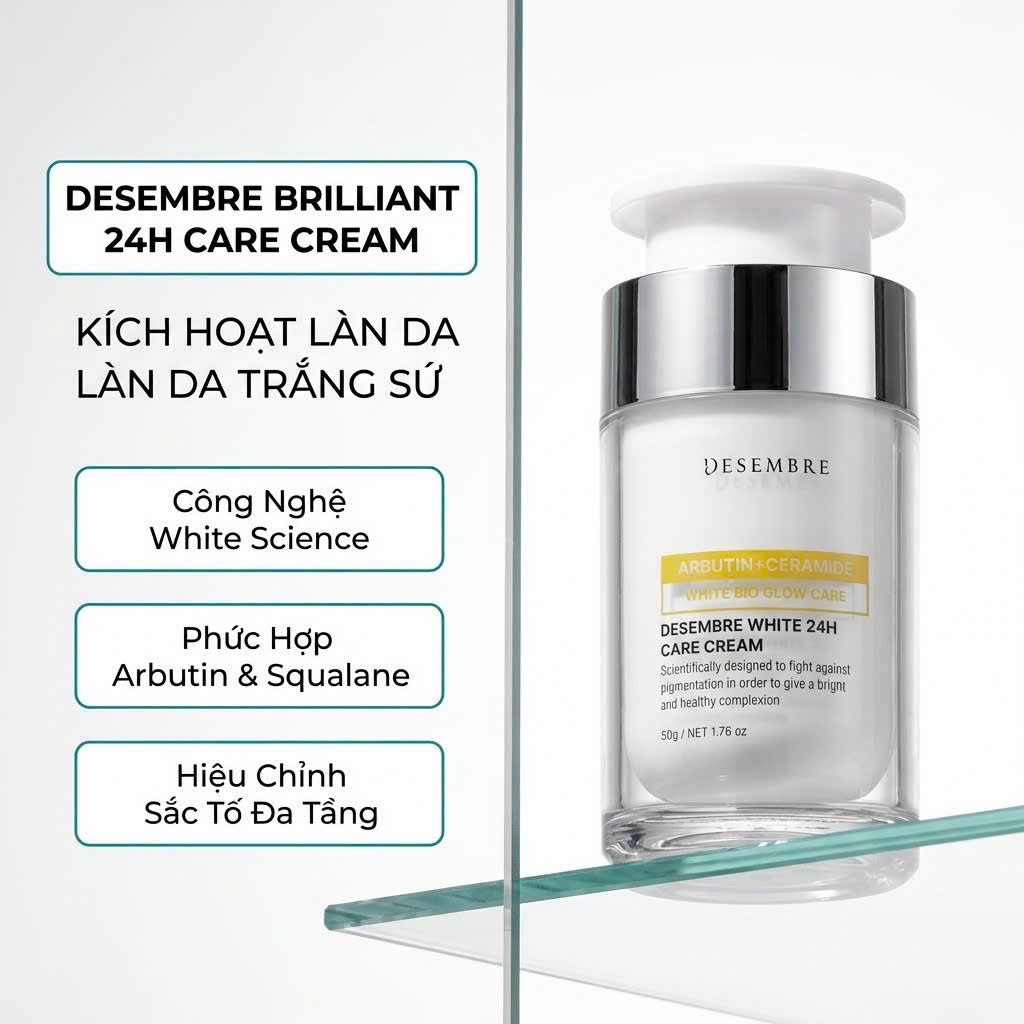 Kem Dưỡng Trắng Desembre White Science Brilliant 24H Care Cream